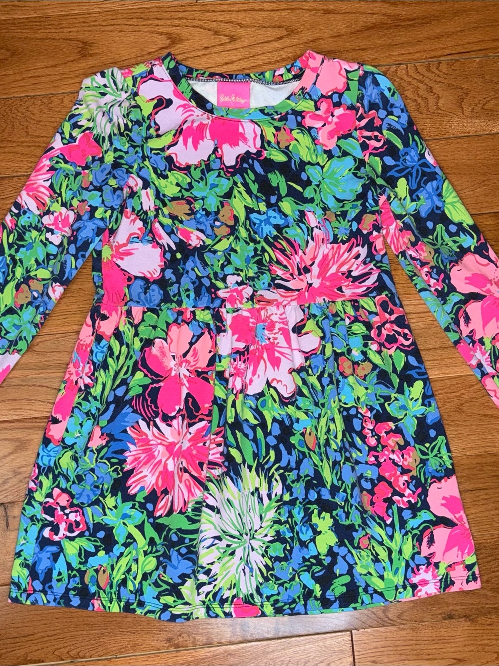 Lilly Pulitzer Girls Floral Long Sleeve Dress Size 10